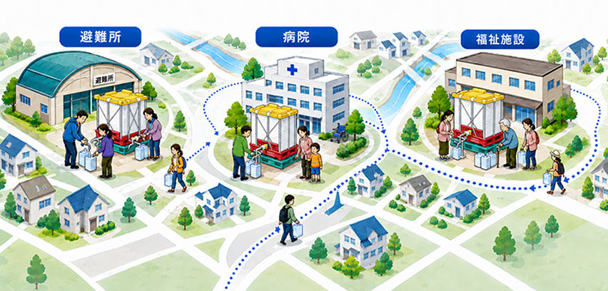 給水車からの移送